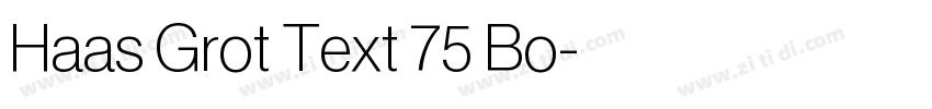 Haas Grot Text 75 Bo字体转换